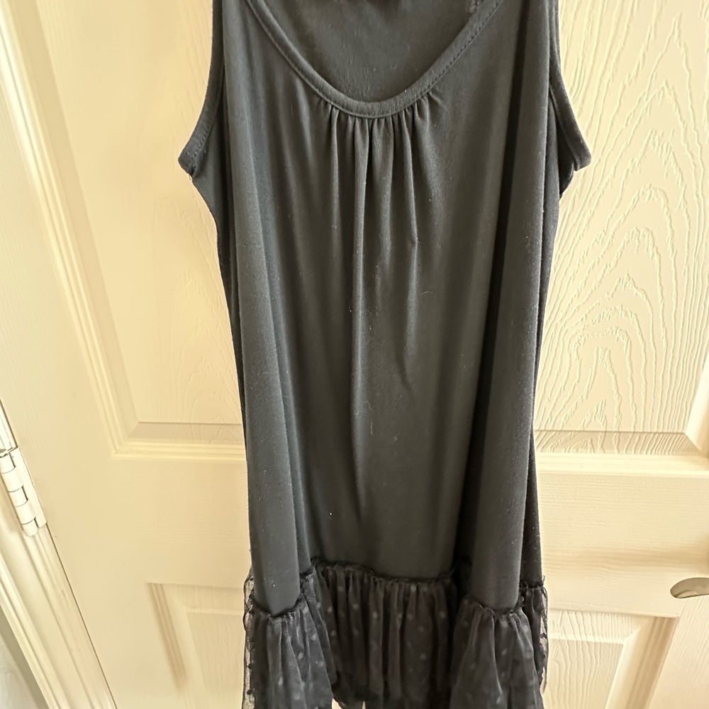 A'Reve Black Slip Dress